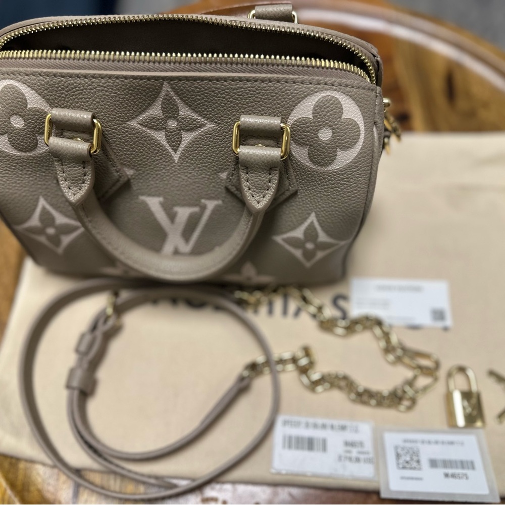 Louis Vuitton Speedy Bandouliere 20 in Empriente Leather Bi-color
